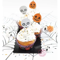 Online SCRAPCOOKING 24 Caissettes Cupcake + 24 Cake Toppers Halloween