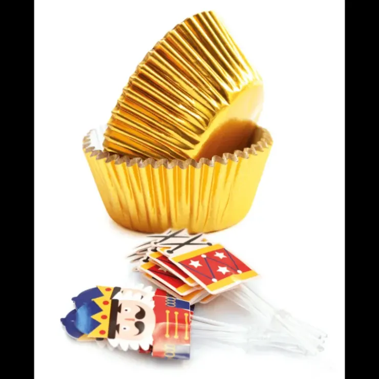 Best SCRAPCOOKING 24 Caissettes Cupcakes + 24 Cake Toppers Casse Noisette