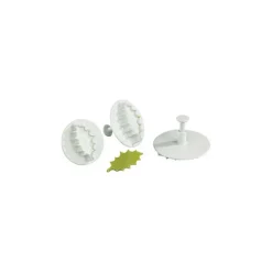 Online MALLARD FERRIERE 3 Découpoirs Grande Feuille de Houx à Poussoir