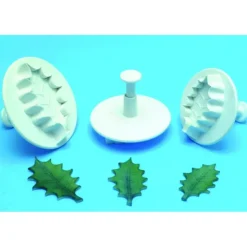 Clearance MALLARD FERRIERE 3 Découpoirs Petite Feuille de Houx à Poussoir