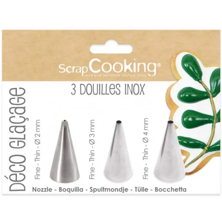 SCRAPCOOKING 3 Douilles Pâtissières pour Glaçage