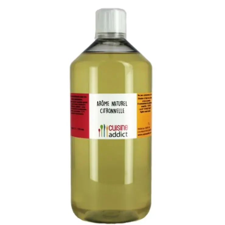 Outlet CUISINEADDICT Arôme Alimentaire Naturel Citronnelle 1 L