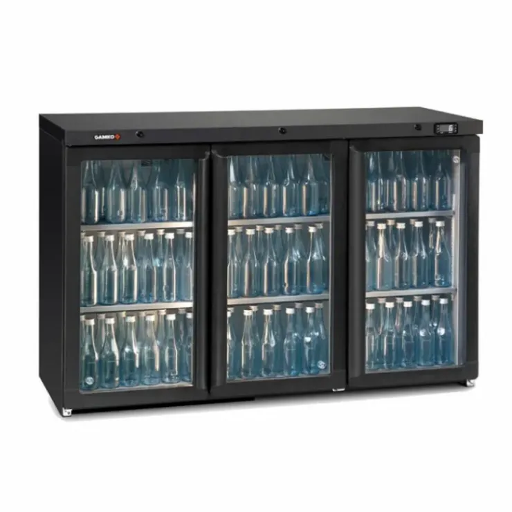 Clearance GAMKO Arrière Bar Réfrigéré 3 Portes Vitrées 366 Bouteilles