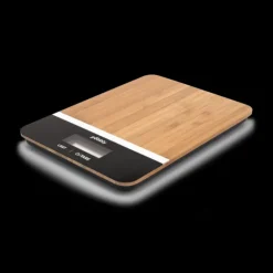 Best PEBBLY Balance de Cuisine Bambou Rectangle Noir 23 x 16 cm