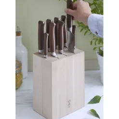 OPINEL Bloc à Couteaux Hêtre pour 9 Couteaux