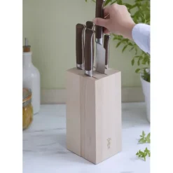 Outlet OPINEL Bloc à Couteaux Hêtre pour 5 Couteaux