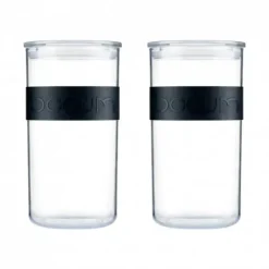 Clearance BODUM Bocal Plastique 2 L avec Couvercle (x2) PRESSO