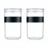 Best BODUM Bocal Plastique 1 L avec Couvercle (x2) PRESSO