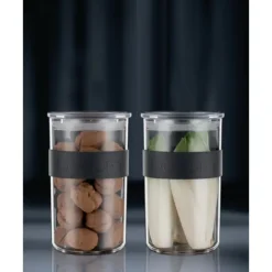Best BODUM Bocal Plastique 1 L avec Couvercle (x2) PRESSO