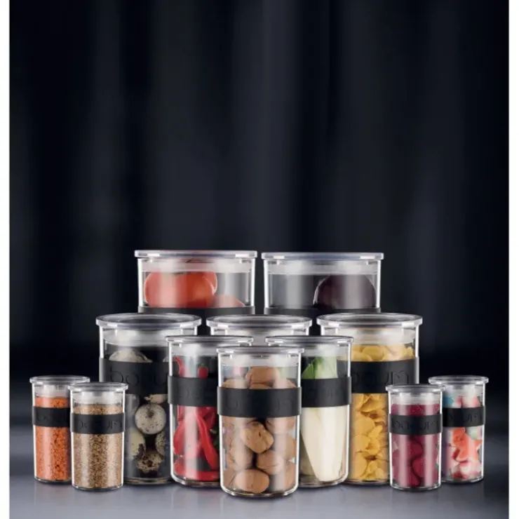 Best BODUM Bocal Plastique 1 L avec Couvercle (x2) PRESSO