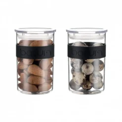 Sale BODUM Bocal Plastique 600 ml avec Couvercle (x2) PRESSO