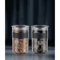 Sale BODUM Bocal Plastique 600 ml avec Couvercle (x2) PRESSO