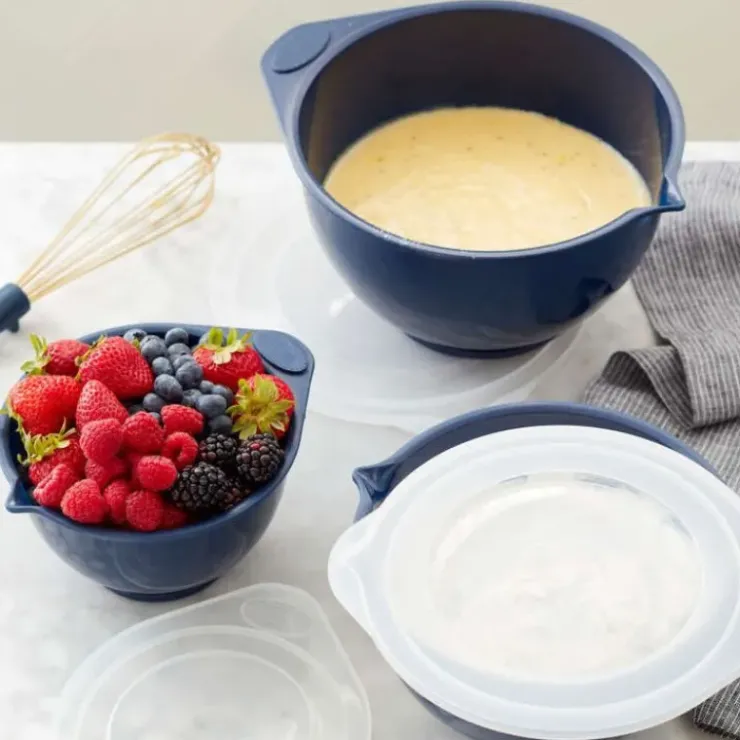 Online WILTON Bol Plastique avec Couvercle 0,95 L / 1,89 L / 2,84 L (x3)