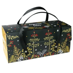 Sale PATISDECOR Boîte à Bûche 25 x 11 cm Végétal (x12) Patisdécor