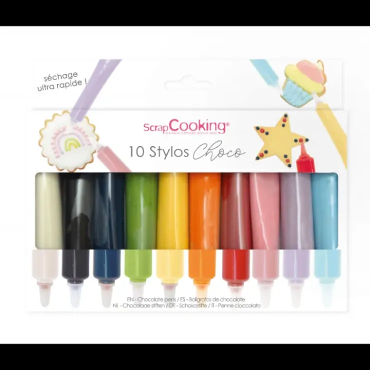 Outlet SCRAPCOOKING Boîte 10 Stylos Chocolat Glaçage