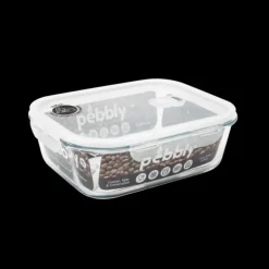 PEBBLY Boîte de Conservation en Verre Rectangle 2,25 L