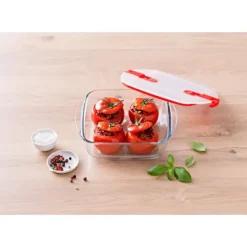 Clearance PYREX Boîte de Conservation en Verre Carrée 14 x 12 cm 0,35 L Cook & Heat