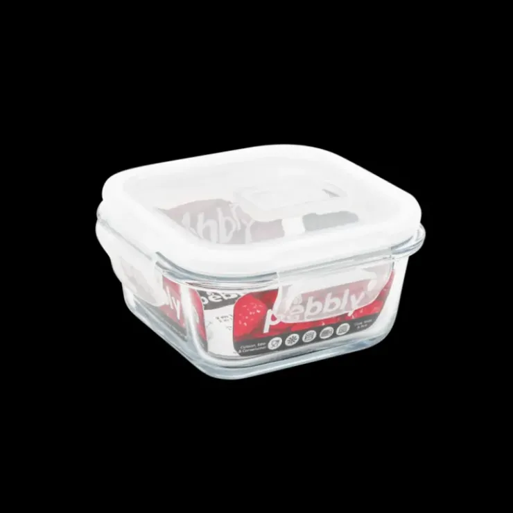 Outlet PEBBLY Boîte de Conservation en Verre Carré 320 ml