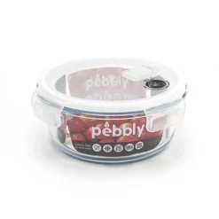 Sale PEBBLY Boîte de Conservation en Verre Rond 950 ml