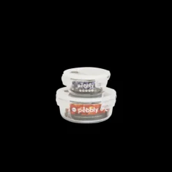 Sale PEBBLY Boîte de Conservation en Verre Rond 950 ml