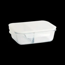 Outlet PEBBLY Boîte de Conservation en Verre avec Compartiments Rectangle 950 ml