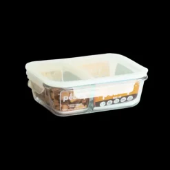 Outlet PEBBLY Boîte de Conservation en Verre avec Compartiments Rectangle 950 ml