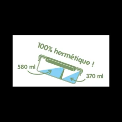 Outlet PEBBLY Boîte de Conservation en Verre avec Compartiments Rectangle 950 ml