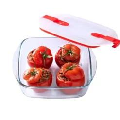 Clearance PYREX Boîte de Conservation en Verre Carrée 25 x 22 cm 2,2 L Cook & Heat