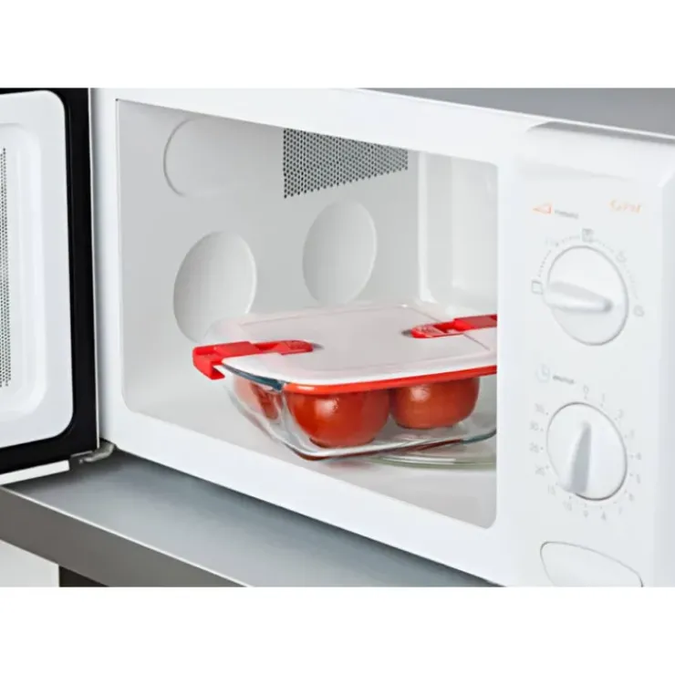 Clearance PYREX Boîte de Conservation en Verre Carrée 25 x 22 cm 2,2 L Cook & Heat