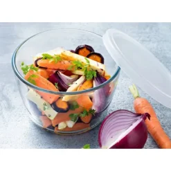 New PYREX Boîte de Conservation en Verre Ronde 16 cm 1,6 L Cook & Store
