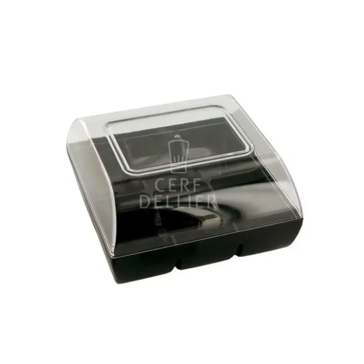 New GATODECO Boîte Noire pour 6 Macarons Gatodéco