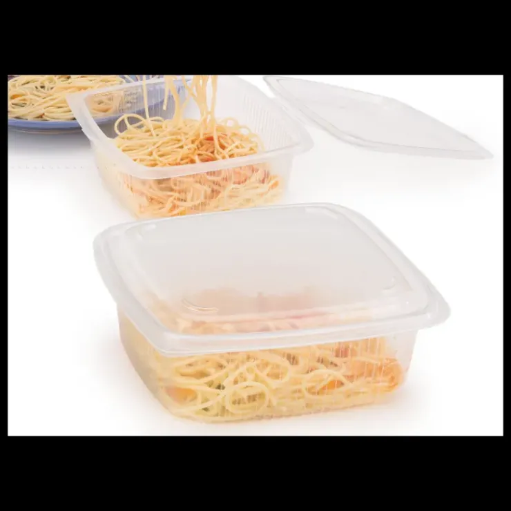 Discount CUISINEADDICT Boîte Plastique avec Couvercle 375 ml 12,3 x 11,4 cm x H 6,6 cm (x50) Ondipack
