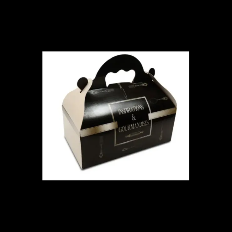 New CUISINEADDICT Boîte pâtissière avec poignées Inspirations 10 x 12 cm x H 7 cm (x50)