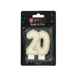 Clearance GATODECO Bougie Anniversaire 20 ans Gatodéco