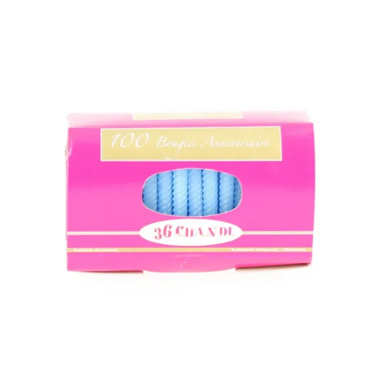 Clearance CUISINEADDICT Bougie anniversaire torsadée Bleue (x100)