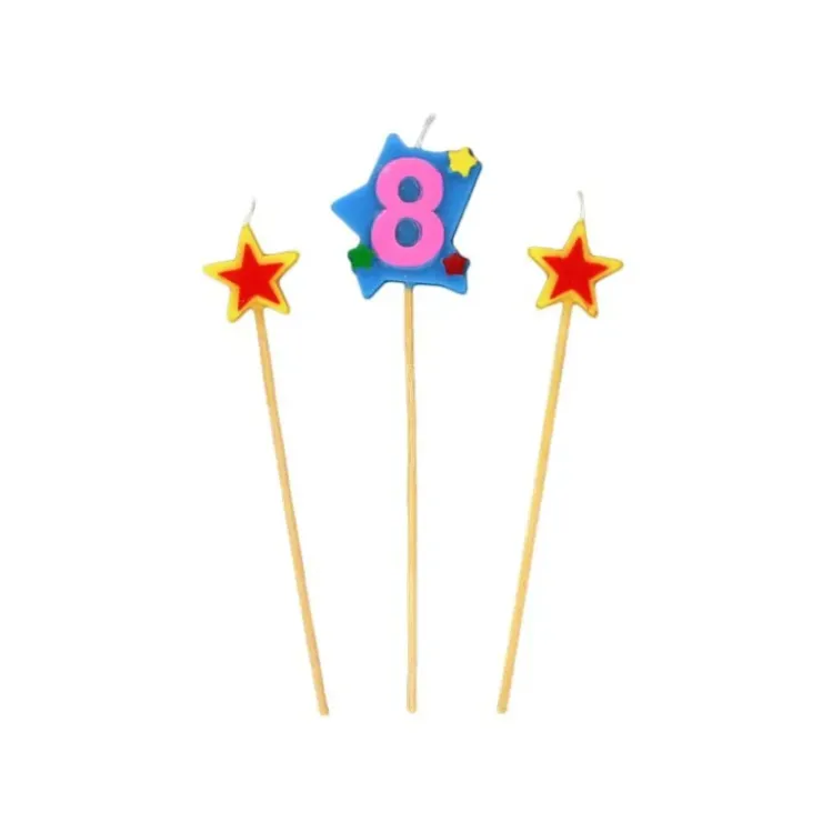 Online GATODECO Bougie Chiffre 8 avec 2 bougies étoiles Gatodéco