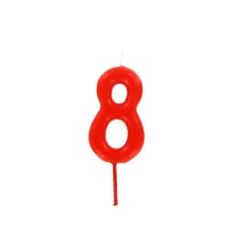 Hot GATODECO Bougie Chiffre 8 Rouge Gatodéco