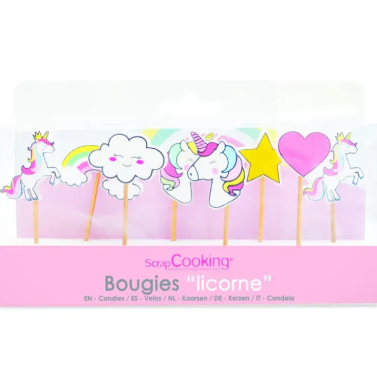 Discount SCRAPCOOKING Bougie Licorne 7 cm (x8)