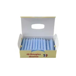 Clearance CUISINEADDICT Bougies d'anniversaire torsadées bleues (x48)