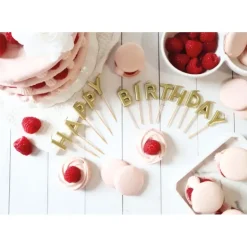 Sale SCRAPCOOKING Bougies "Happy Birthday" Dorées