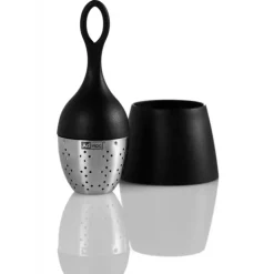 Online ADHOC Boule à Thé avec Support Noir Ø 4 cm x H 12,5 cm