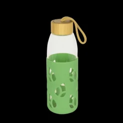 Outlet PEBBLY Bouteille en Verre avec Protection Silicone Vert 55 cl