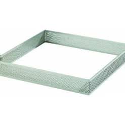Clearance MALLARD FERRIERE Cadre à Tarte Carré Inox Perforé 8.5 cm H.2 cm