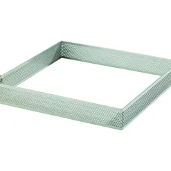 Outlet MALLARD FERRIERE Cadre à Tarte Carré Inox Perforé 8 cm H.2 cm