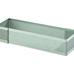 Clearance MALLARD FERRIERE Cadre à Tarte Rectangle Inox Perforé 28x10 cm H.2 cm