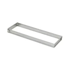 Online MALLARD FERRIERE Cadre à Tarte Rectangle Inox Perforé 24x8 cm H.2 cm
