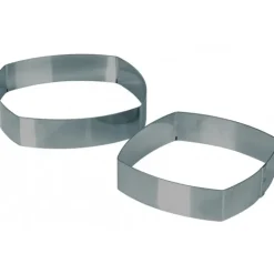 Online MALLARD FERRIERE Cadre Pâtisserie Carré Bombé Inox 22 cm x H 4.5 cm Mallard Ferrière