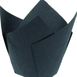 Sale NORDIA Caissettes en Papier Tulipcup Noir Ø 5 cm H 8 cm