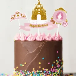 PATISDECOR Cake Topper Happy Birthday Princesse (x4) Patisdécor