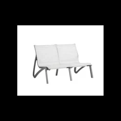 Clearance GROSFILLEX Canapé Conversationnel Noir Volcanique Toile Gris Chiné Sunset